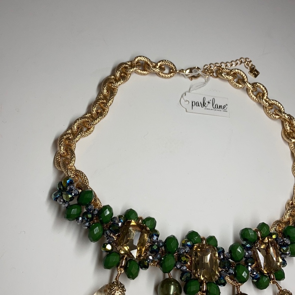 Park Lane Green/Gold Necklace - Picture 3 of 5